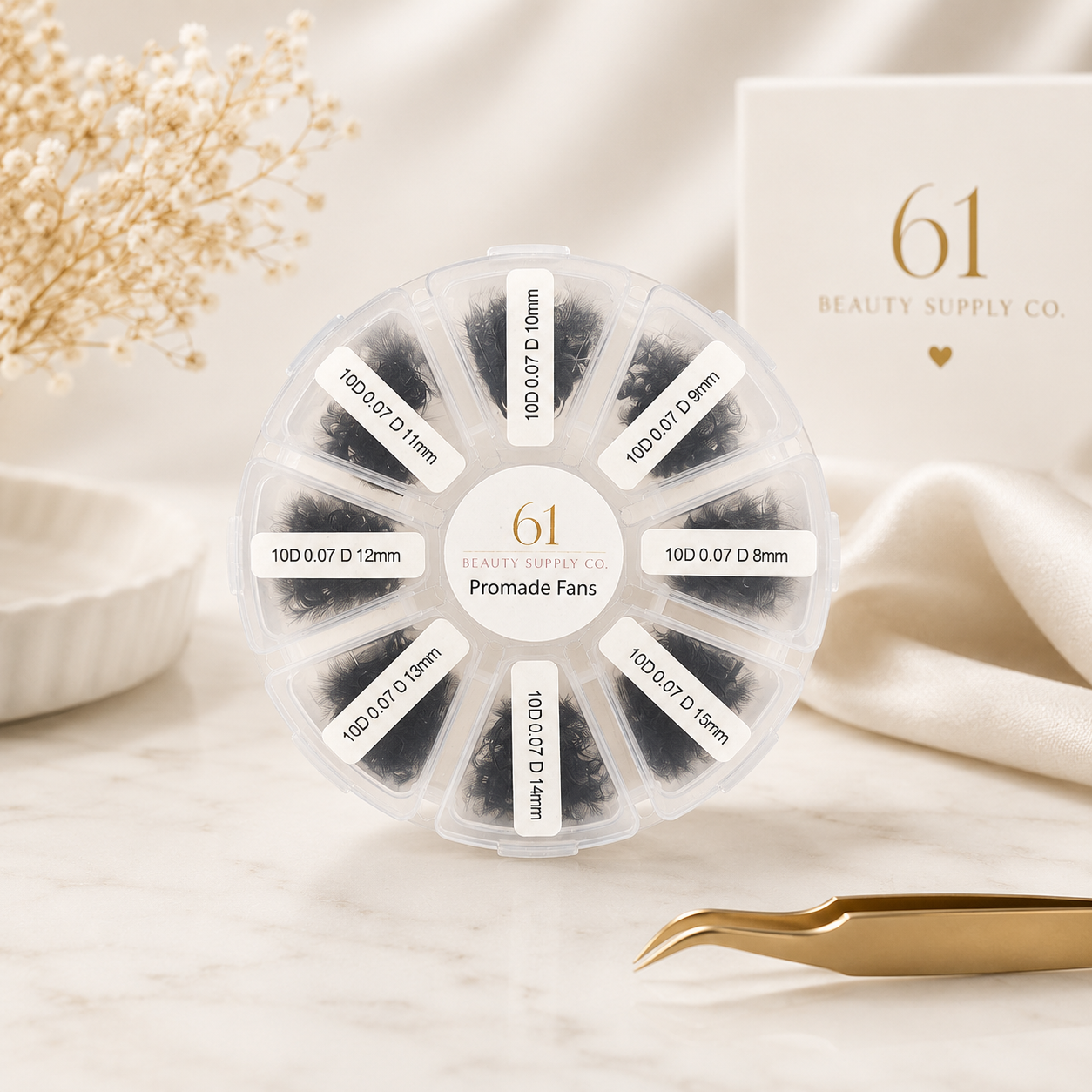 10D Loose Pomade Fans - Mixed Lengths D curl 8mm-15mm